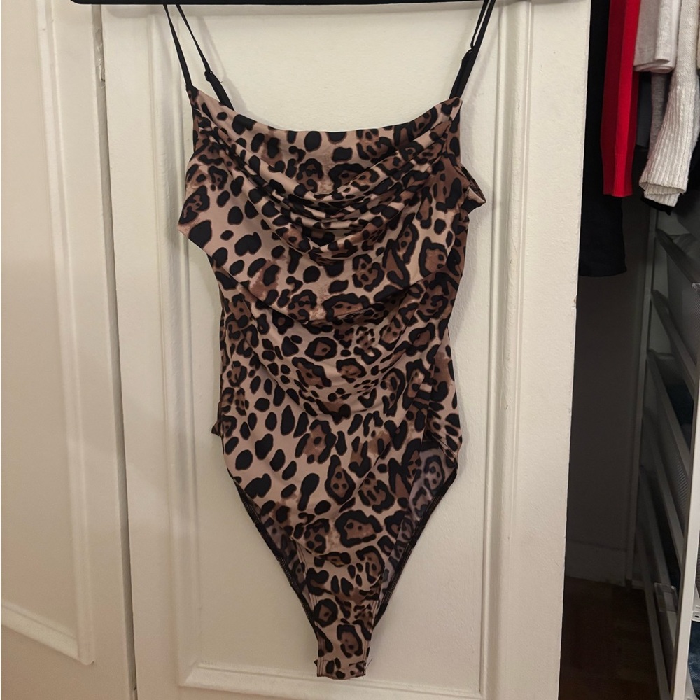 Zara Leopard Print Bodysuit